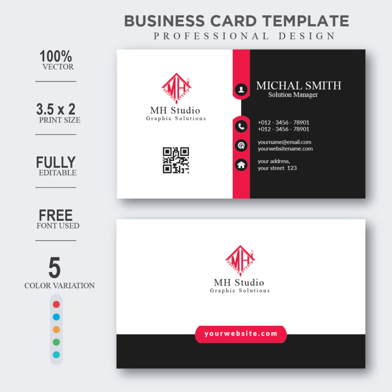 We will make professional business card design for you
